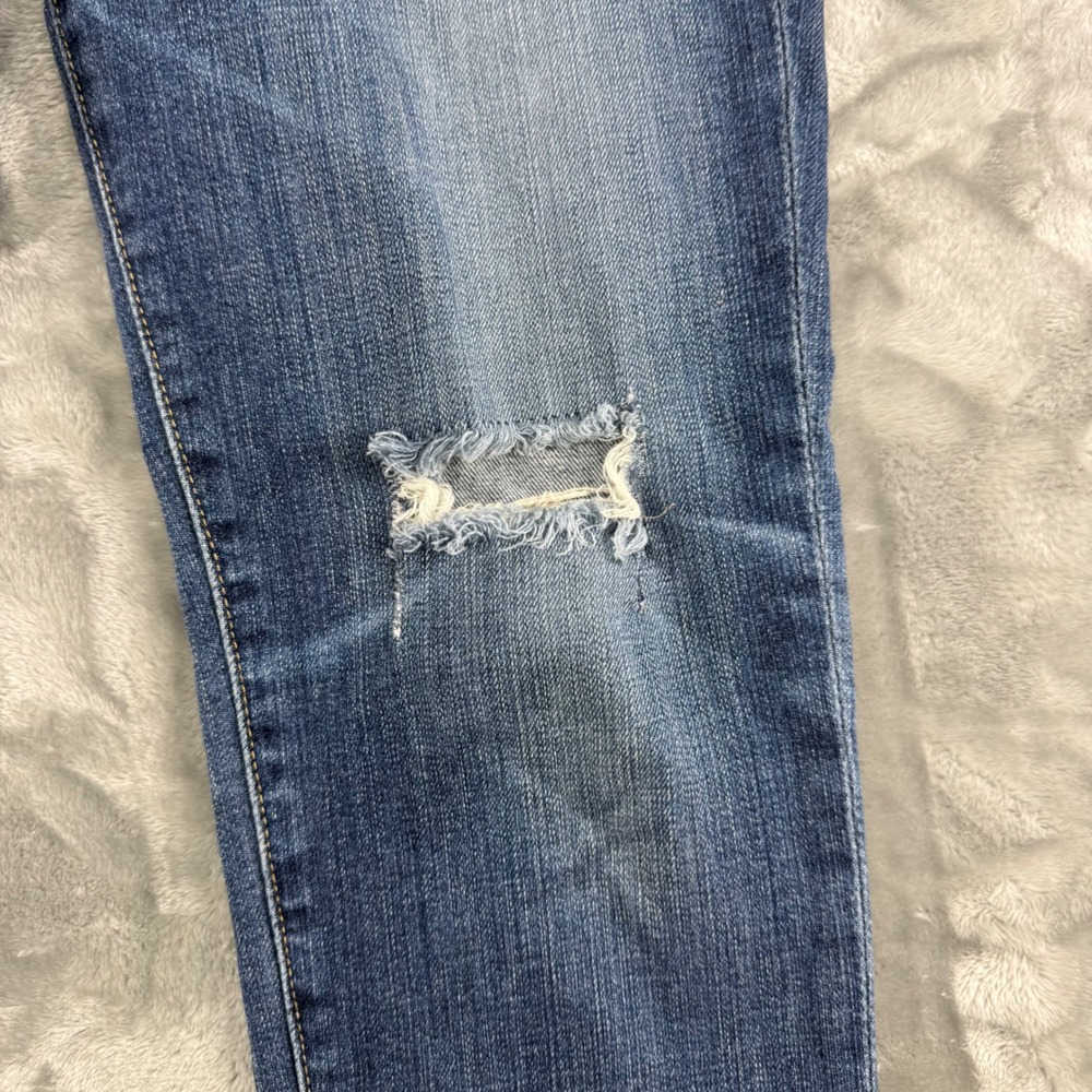 AG Adriano Goldschmied Stilt Roll-Up Cigarette Capri Blue Distressed Size 30 Y2K - Picture 13 of 16